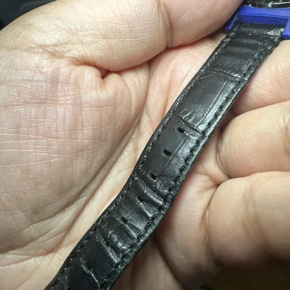 Nixon The Time Teller Blue/black 30mm Leather Watch Unisex‎ - Not Working Repair